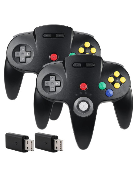 Controlador Inalámbrico SAFFUN N64 USB 2.4GHz - Negro