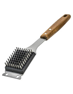 Cepillo y Raspador Hcirjhie para Parrilla - Acero Inoxidable y Madera