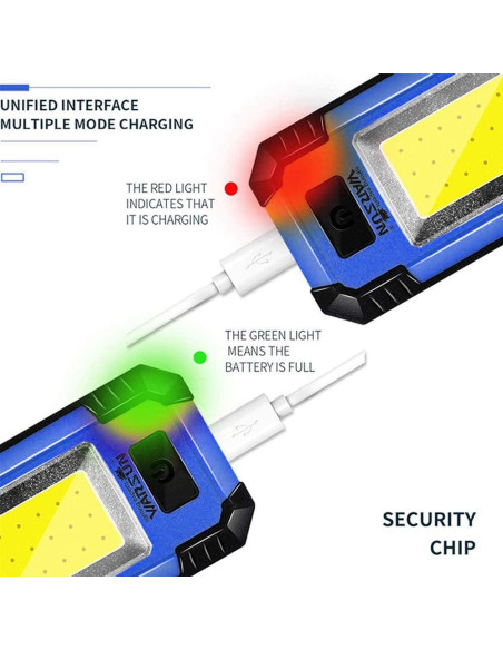 Luz de Trabajo LED Warsun Y36 Recargable 30W 1200 Lúmenes