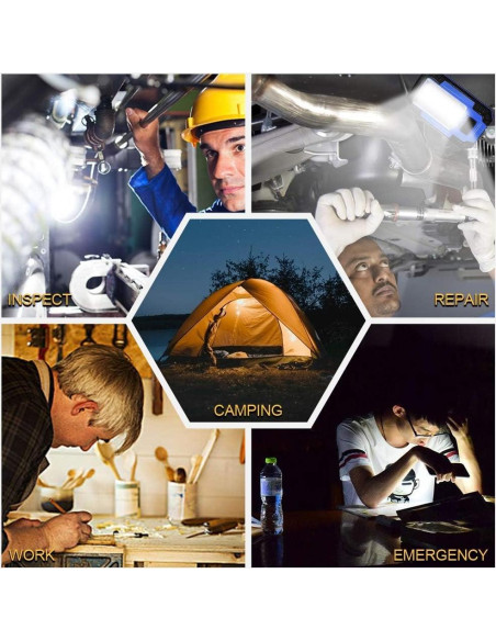 Luz de Trabajo LED Warsun Y36 Recargable 30W 1200 Lúmenes