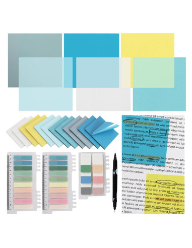 Notas Adhesivas Transparentes Vuzvuv 1120 Piezas 7.62x7.62 cm