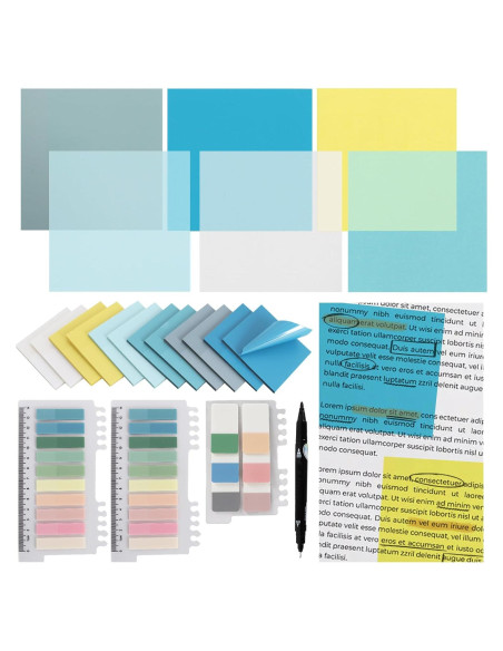 Notas Adhesivas Transparentes Vuzvuv 1120 Piezas 7.62x7.62 cm