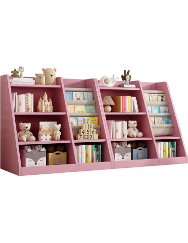 Estantería de Libros para Niños SmartEdge Rosa 4 Niveles