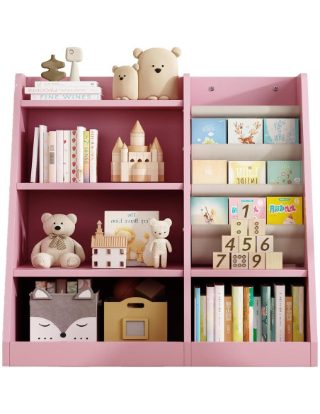 Estantería de Libros para Niños SmartEdge Rosa 4 Niveles