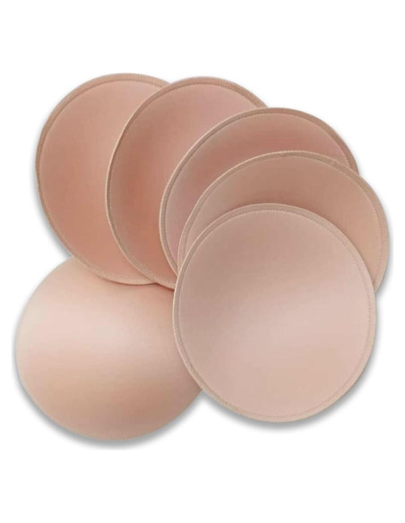 WMugthome 3 Pares Almohadillas Redondas Suaves para Sujetador C/D/DD