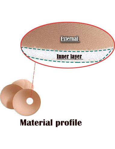 WMugthome 3 Pares Almohadillas Redondas Suaves para Sujetador C/D/DD