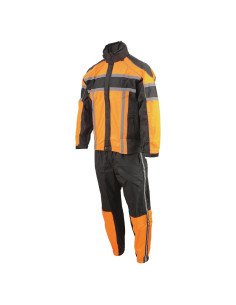 Traje de Lluvia Hombre Milwaukee Leather SH233102 XL Negro Naranja