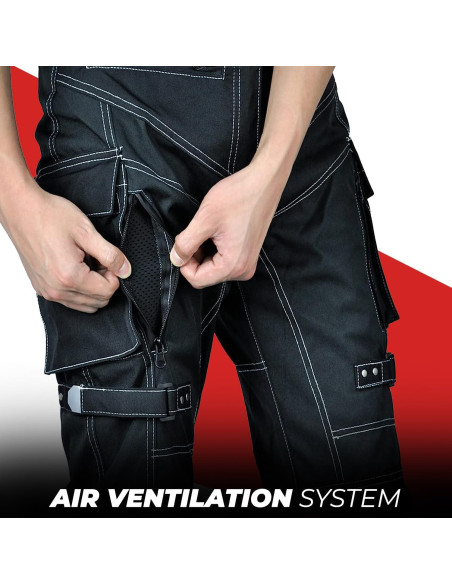 Pantalones de Motocicleta Impermeables para Hombre con Armadura CE