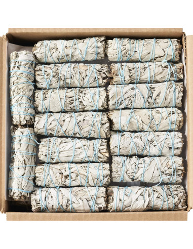 25 Palos de Salvia Blanca 10 cm Blue River Sage - Limpieza Energética