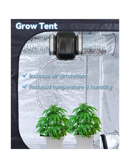 Ventilador de Conducto Inline Artibear 168 CFM 24W Negro