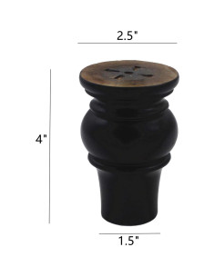Patas de Madera Maciza WEICHUAN 10 cm Negras Juego de 4 2
