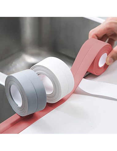 Cinta de Sellado Impermeable Autoadhesiva Boguish Rosa 3 Rollos 3.2m