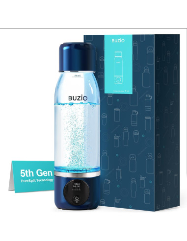Botella de Agua de Hidrógeno BUZIO 3800ppb con Pantalla OLED