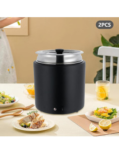 Juego de 2 Ollas Calentadoras de Sopa Eléctricas 10L Fenorel 2