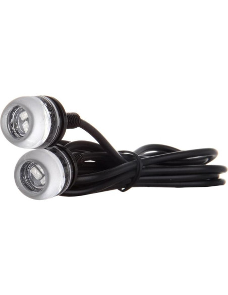 Luz LED Redonda ECCPP 18mm Roja para Niebla y DRL