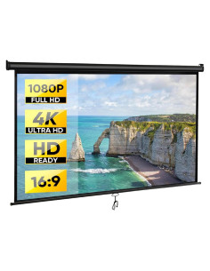 Pantalla de Proyector Retráctil ZENY 203 cm 16:9 para Interior y Exterior