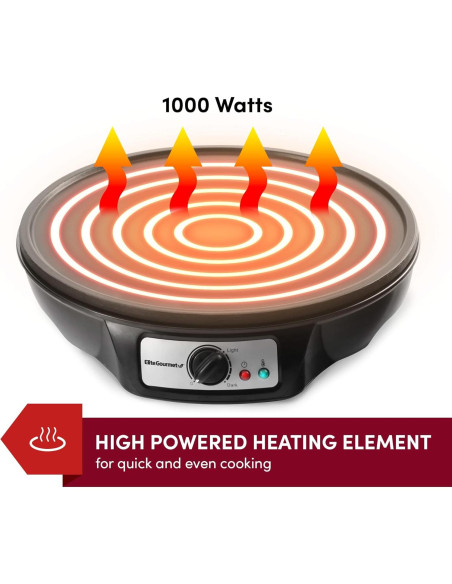 Máquina para Crepes Elite Gourmet ECP-126 30.48 cm Antiadherente