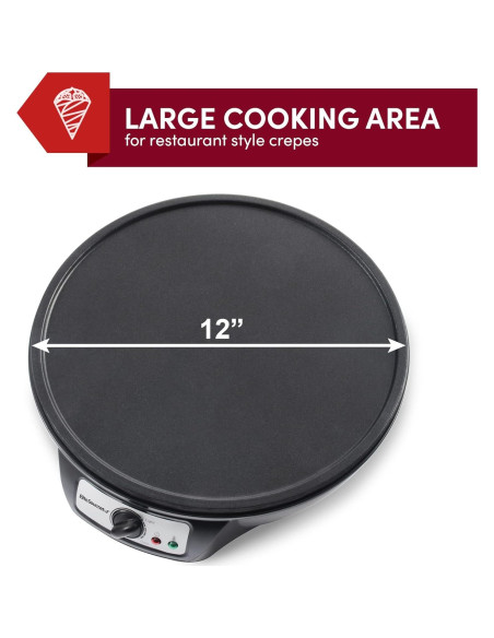 Máquina para Crepes Elite Gourmet ECP-126 30.48 cm Antiadherente