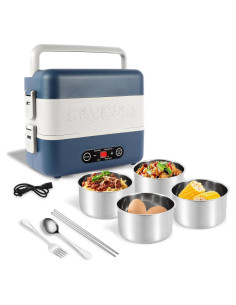 Caja de Almuerzo Eléctrica Rzlinn 2.4L 4 Compartimentos Azul