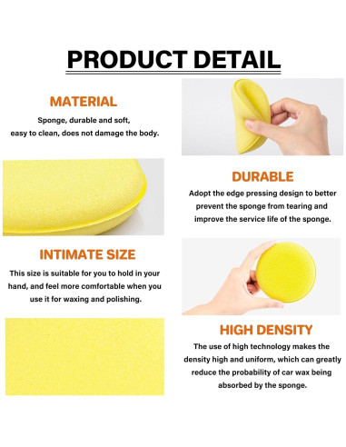 Almohadillas de Aplicación de Cera PSLER 10 cm - Paquete de 24
