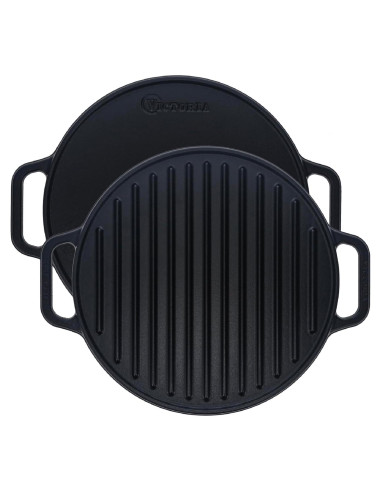 Parrilla Redonda Hierro Fundido Victoria 31.75 cm Sazonada