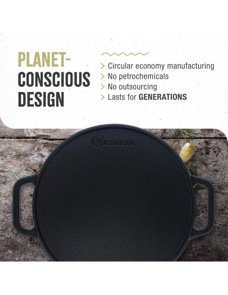 Parrilla Redonda Hierro Fundido Victoria 31.75 cm Sazonada