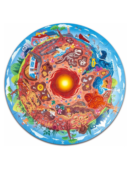 Rompecabezas Mundo Subterráneo Hape 36 Piezas con Luz LED