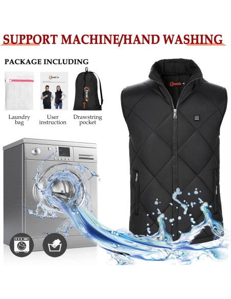 Chaleco Térmico FERNIDA USB 8 Zonas Calentamiento Invierno