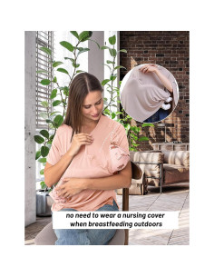 Camiseta de Lactancia Doble Capa SUNNYBUY Rosa Claro Mediana 2