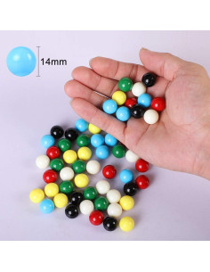 Bolas de Mármol de Reemplazo Laviesto 14mm 60 Piezas 6 Colores 2