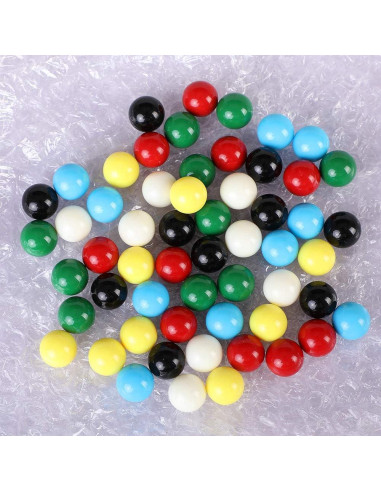 Bolas de Mármol de Reemplazo Laviesto 14mm 60 Piezas 6 Colores