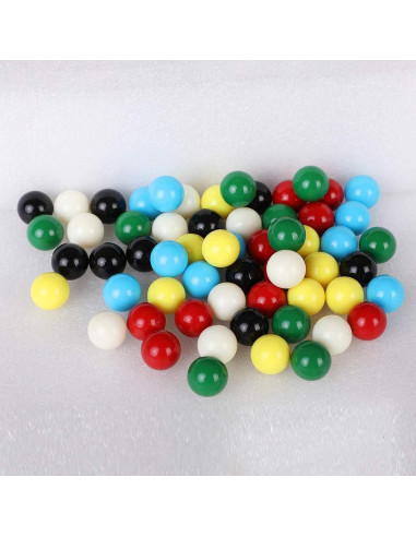 Bolas de Mármol de Reemplazo Laviesto 14mm 60 Piezas 6 Colores