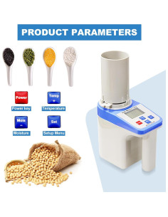 Medidor de Humedad de Granos AMTAST GM015 16 Granos Precisión 2