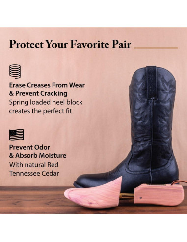 Árboles para Botas de Cedro FootFitter - 2 Piezas, Talla M