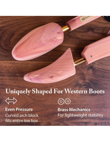 Árboles para Botas de Cedro FootFitter - 2 Piezas, Talla M