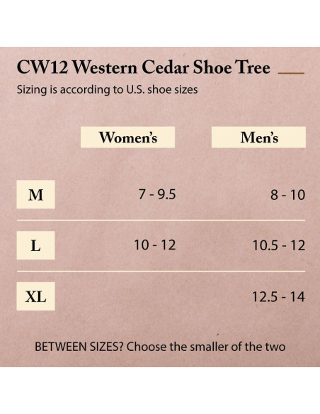 Árboles para Botas de Cedro FootFitter - 2 Piezas, Talla M