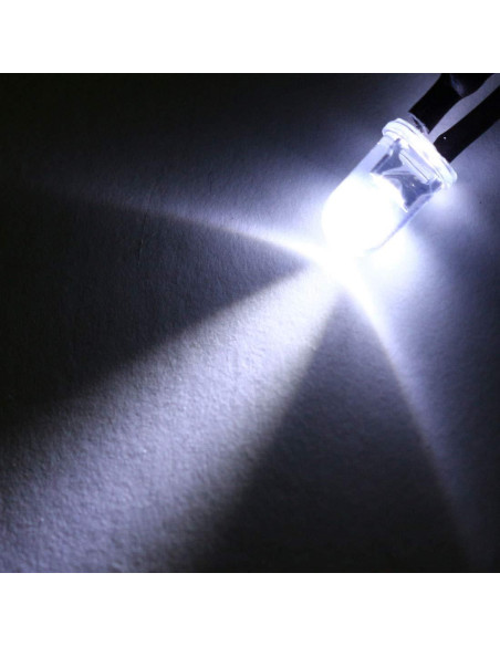 10 LEDs Pre Cableados 5mm uxcell Blanco DC 24V 20cm