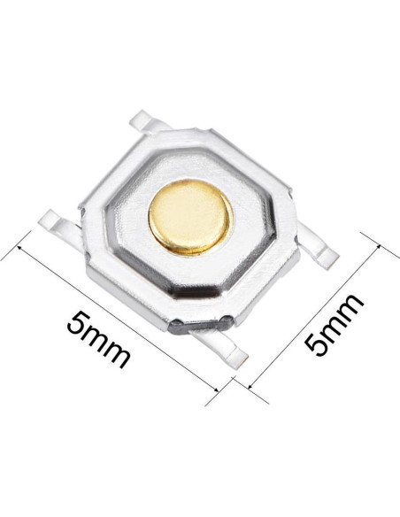 Interruptor Táctil SPST uxcell 30PCS 5x5x1.5mm 4 Pines