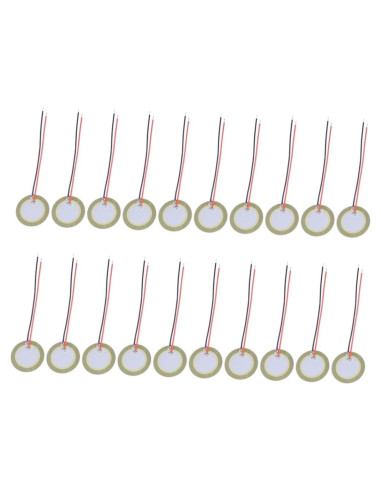 Discos Piezoeléctricos Garneck 20pcs 20mm para Instrumentos