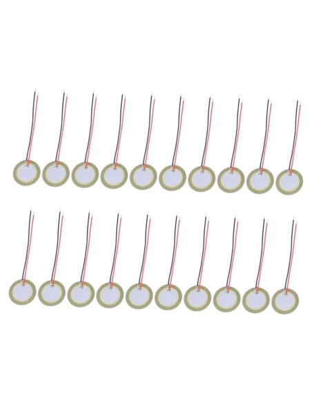 Discos Piezoeléctricos Garneck 20pcs 20mm para Instrumentos