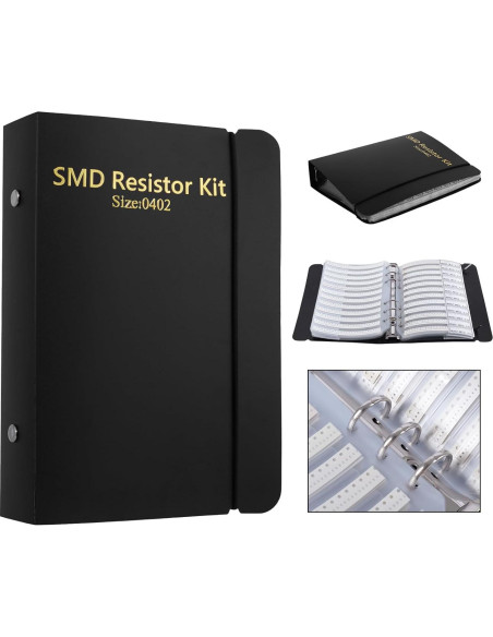 Kit de Resistencias y Capacitores SMD 0402 - 8500 Resistencias y 4000 Capacitores