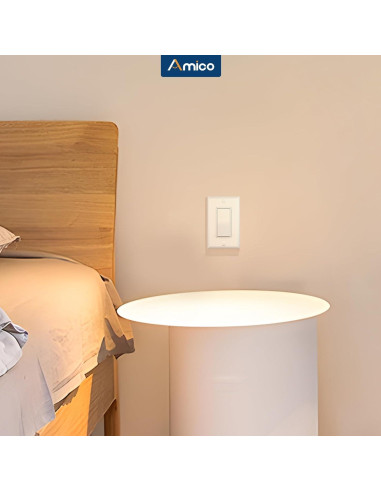 Paquete de 30 Interruptores de Luz Amico Polo Único Blanco 15A