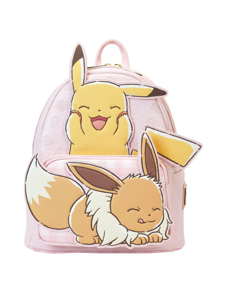 Mochila Loungefly Pikachu y Eevee 22.86x11.43x26.67cm