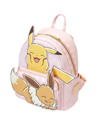 Mochila Loungefly Pikachu y Eevee 22.86x11.43x26.67cm