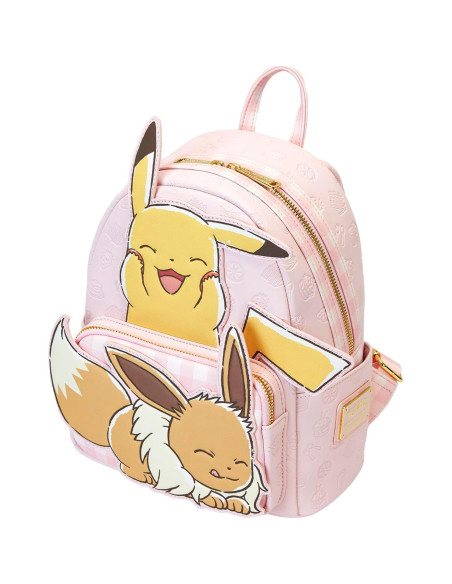 Mochila Loungefly Pikachu y Eevee 22.86x11.43x26.67cm