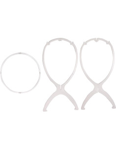 Soporte para Pelucas Plegable MapofBeauty 2 Piezas Blanco 2