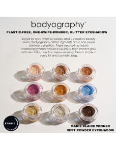 Sombra de Ojos Bodyography 1.5g - Brillo Larga Duración Vegana Marrón Bronce 2