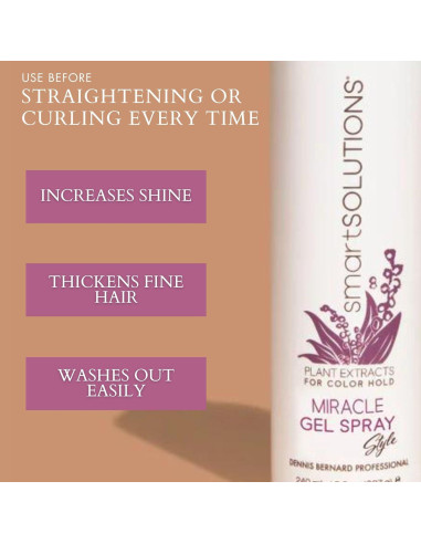 Gel Spray Fortalecedor del Cabello smartSOLUTIONS 226.8 ml 24h