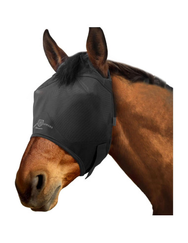 Máscara para Moscas de Caballo Harrison Howard Negra Mediana