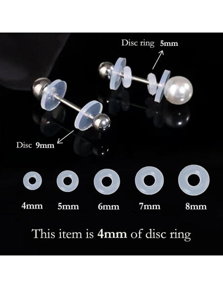 50 Tapones de Silicona Qualima para Piercings 4mm Transparentes 50 Tapones de Silicona Qualima para Piercings 4mm Transparentes